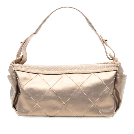 Chanel Paris Biarritz Quilted Coated Canvas Handbag