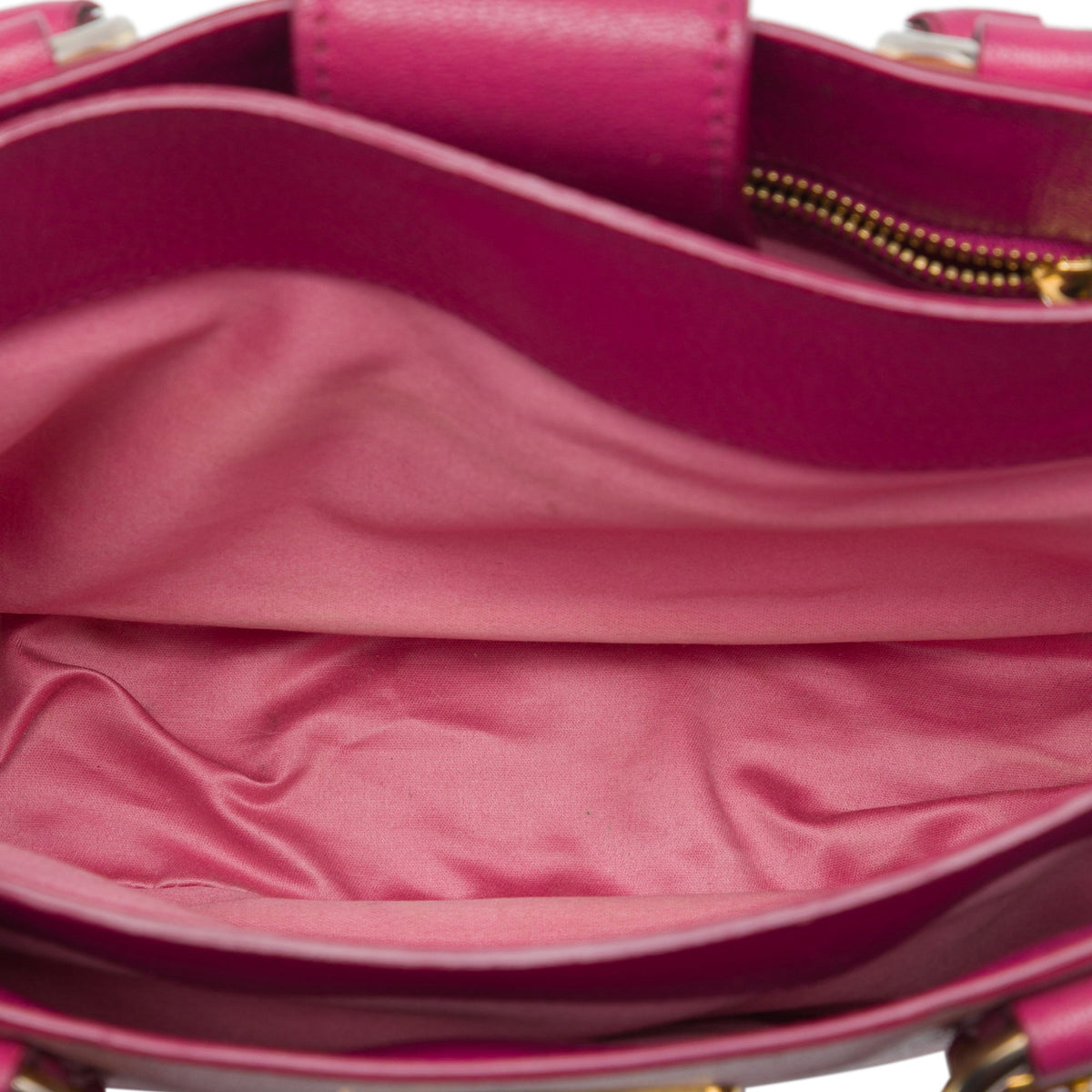 Miu Miu Bicolor Goatskin Madras Satchel