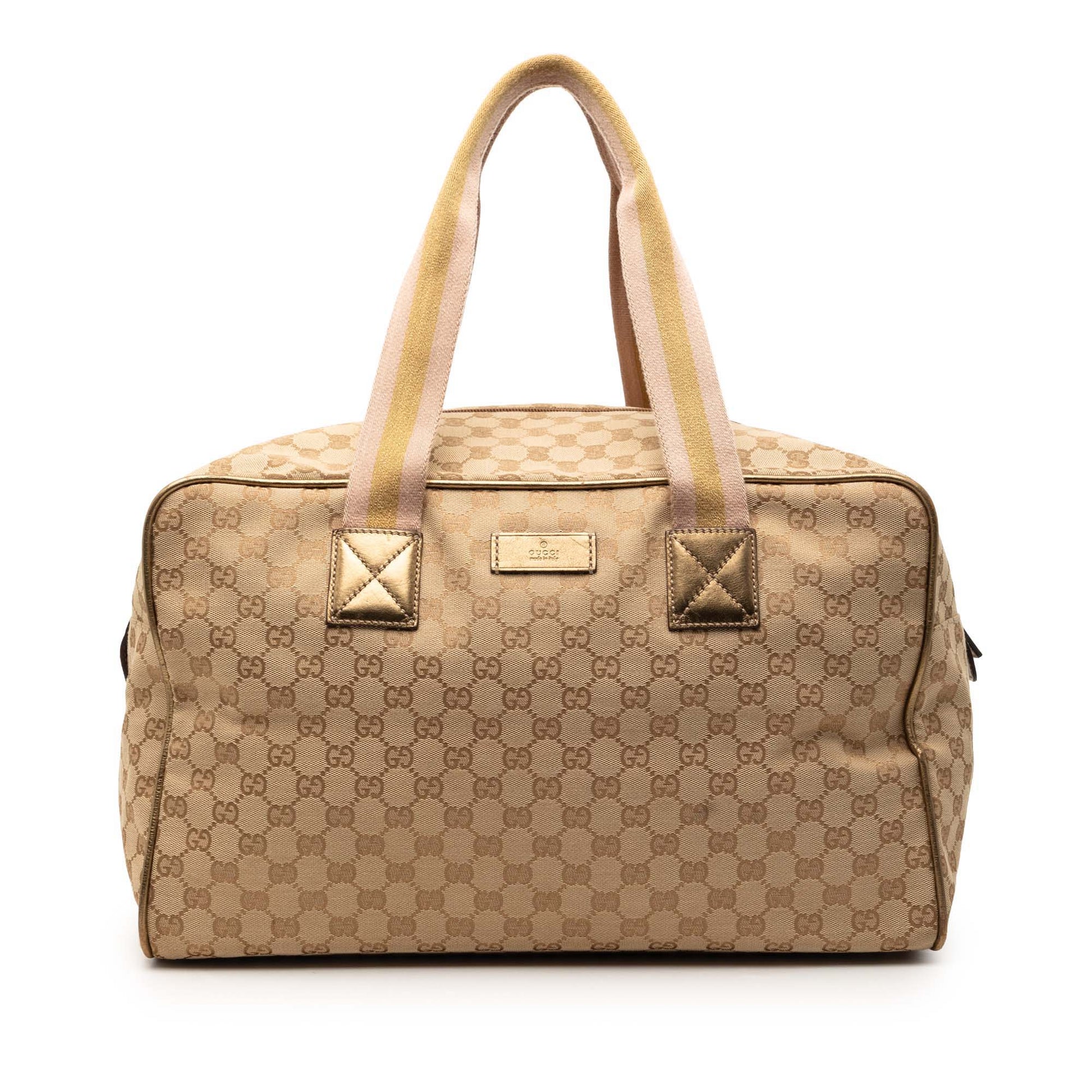 GG Canvas Web Duffle Bag