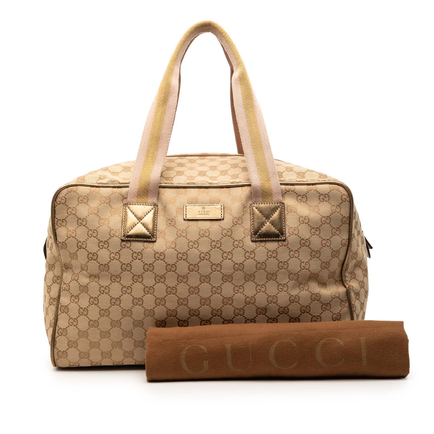 GG Canvas Web Duffle Bag