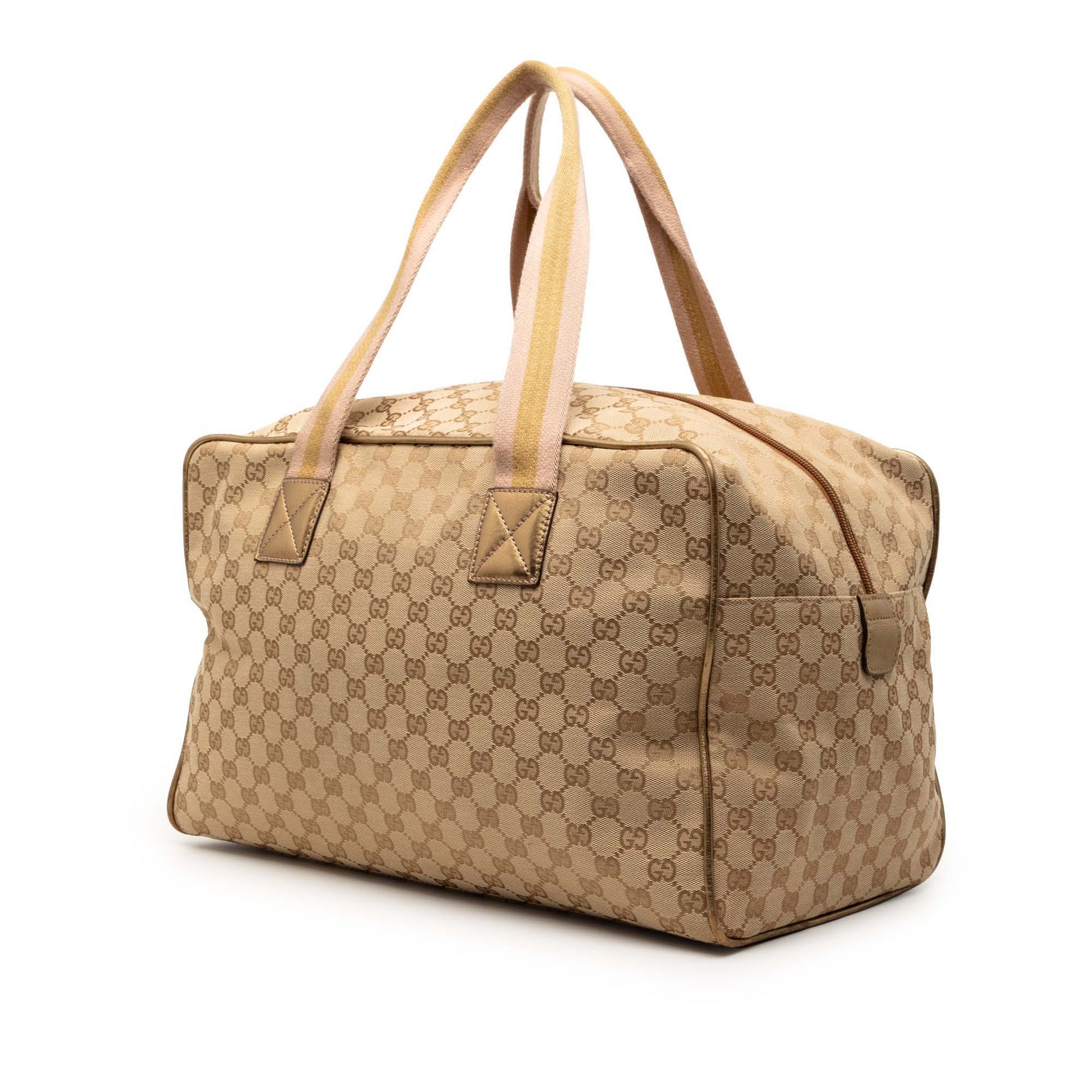 GG Canvas Web Duffle Bag