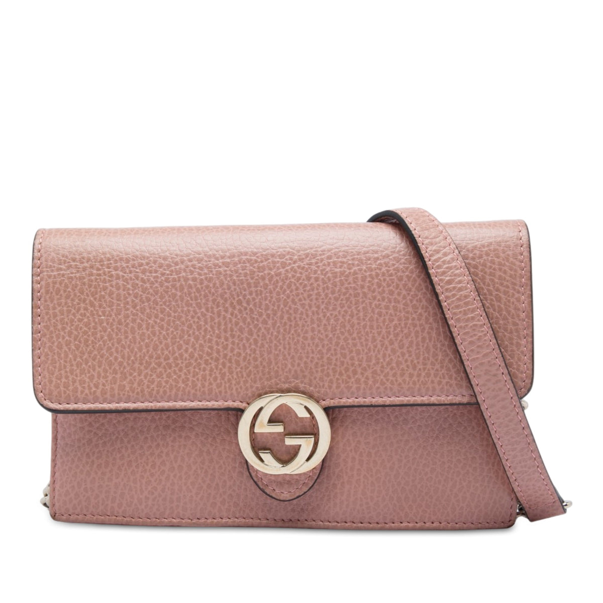 Gucci Dollar Calfskin Interlocking G Wallet on Chain