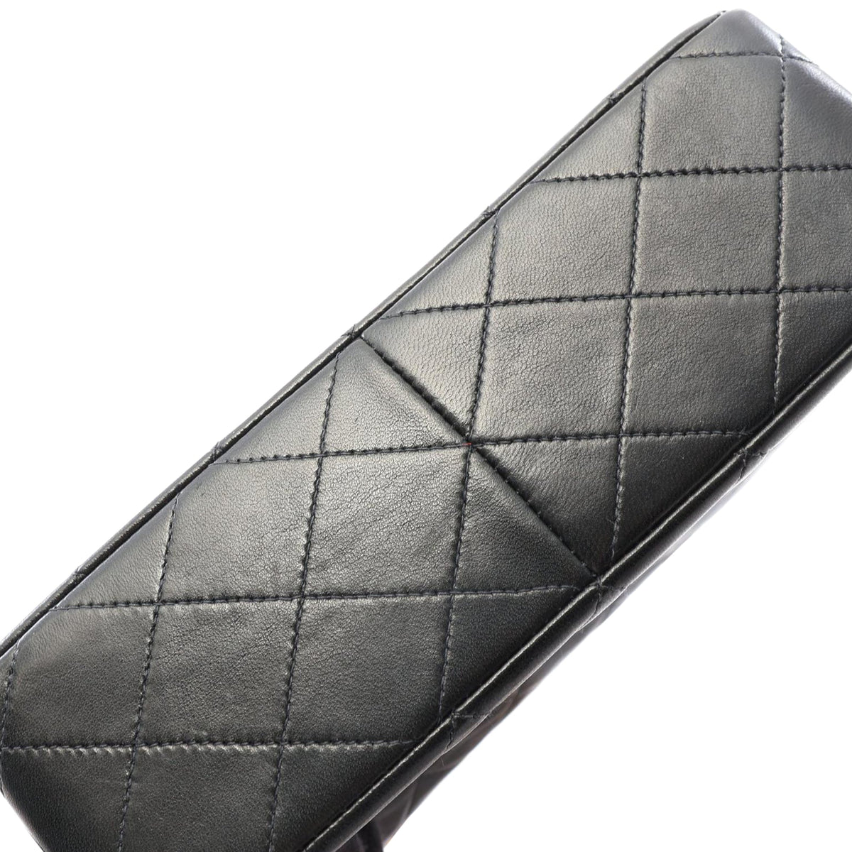 Chanel Small Square Quilted Lambskin Flap — Black