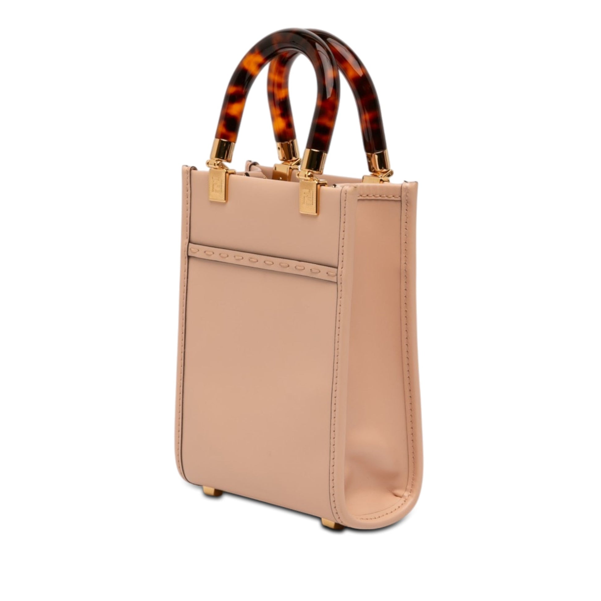 Fendi Mini Leather Sunshine Shopper Tote