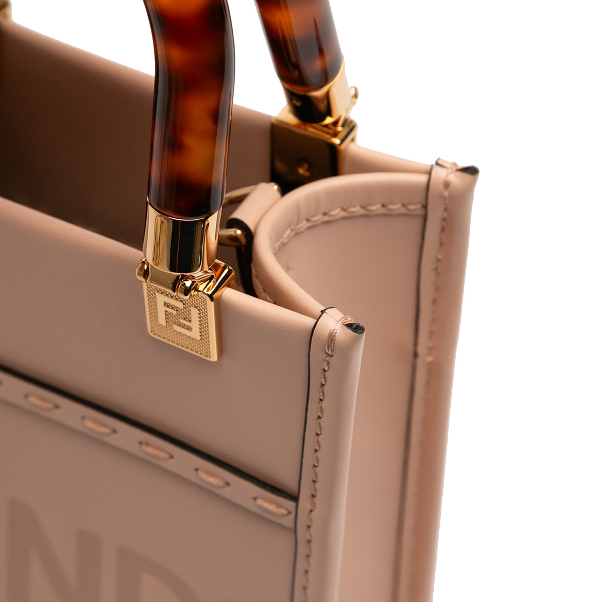 Fendi Mini Leather Sunshine Shopper Tote