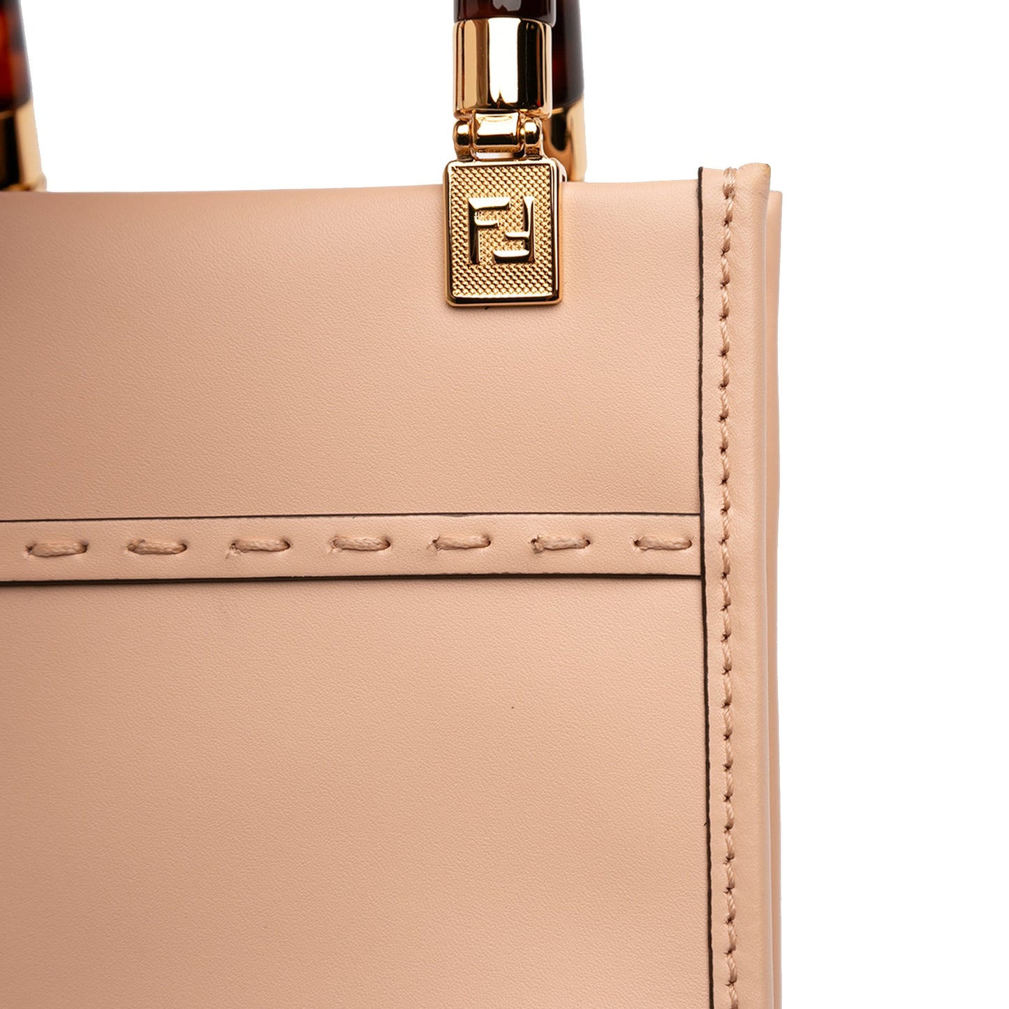 Fendi Mini Leather Sunshine Shopper Tote