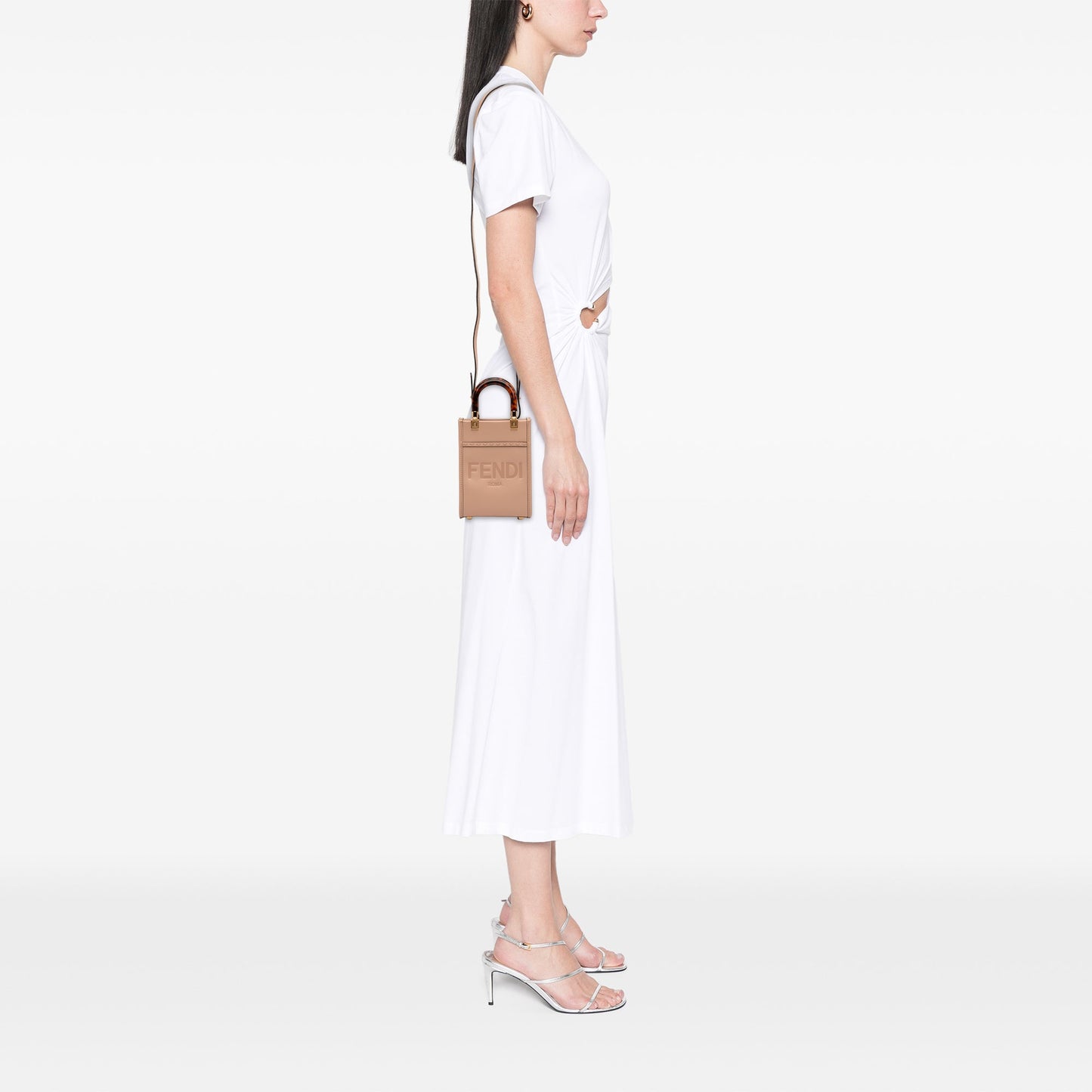 Fendi Mini Leather Sunshine Shopper Tote