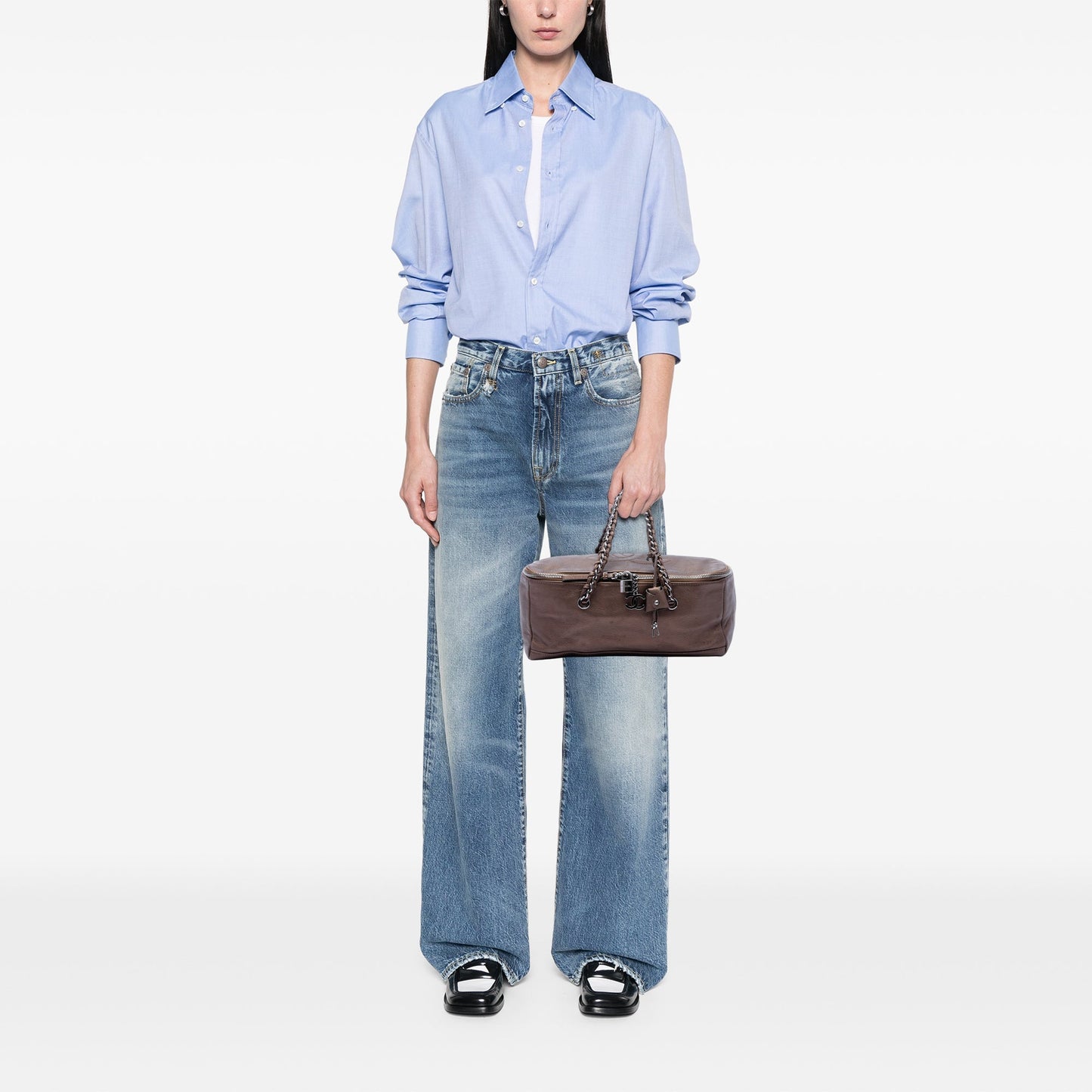 Chanel Metallic Deerskin CC Luxe Ligne Bowler Bag
