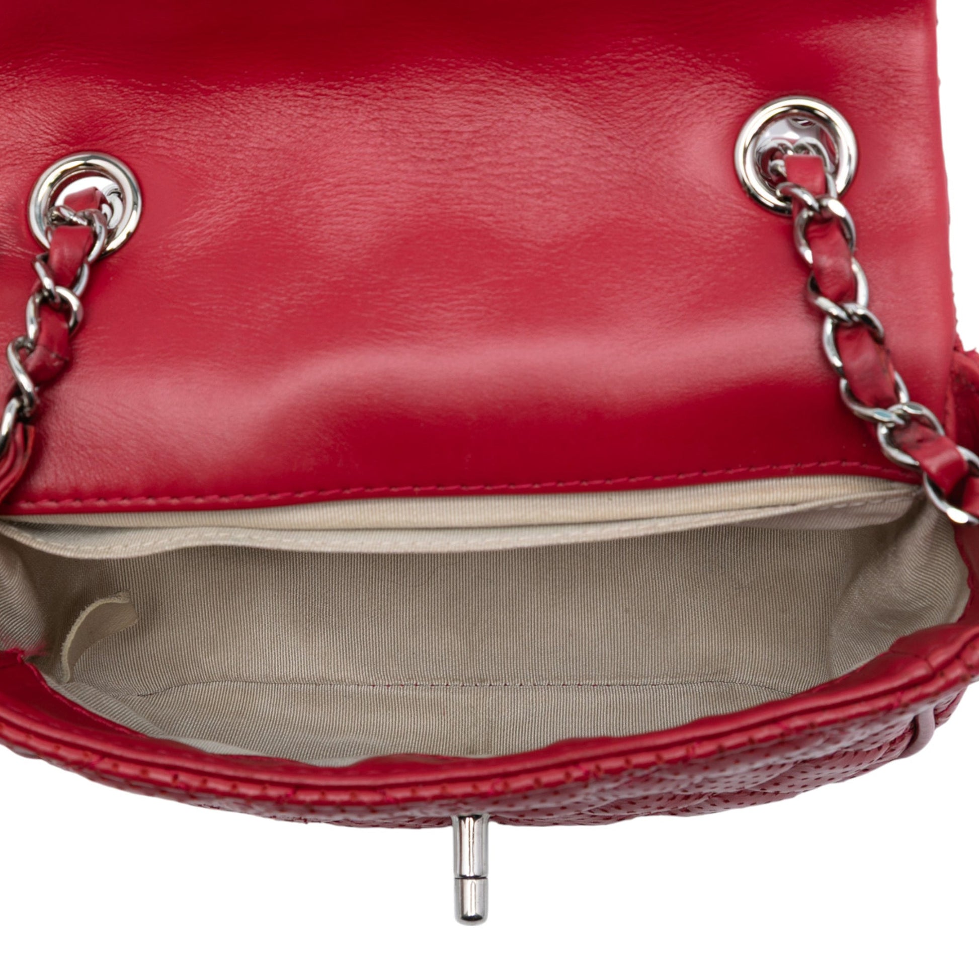 Chanel Mini Perforated Lambskin Punch Flap