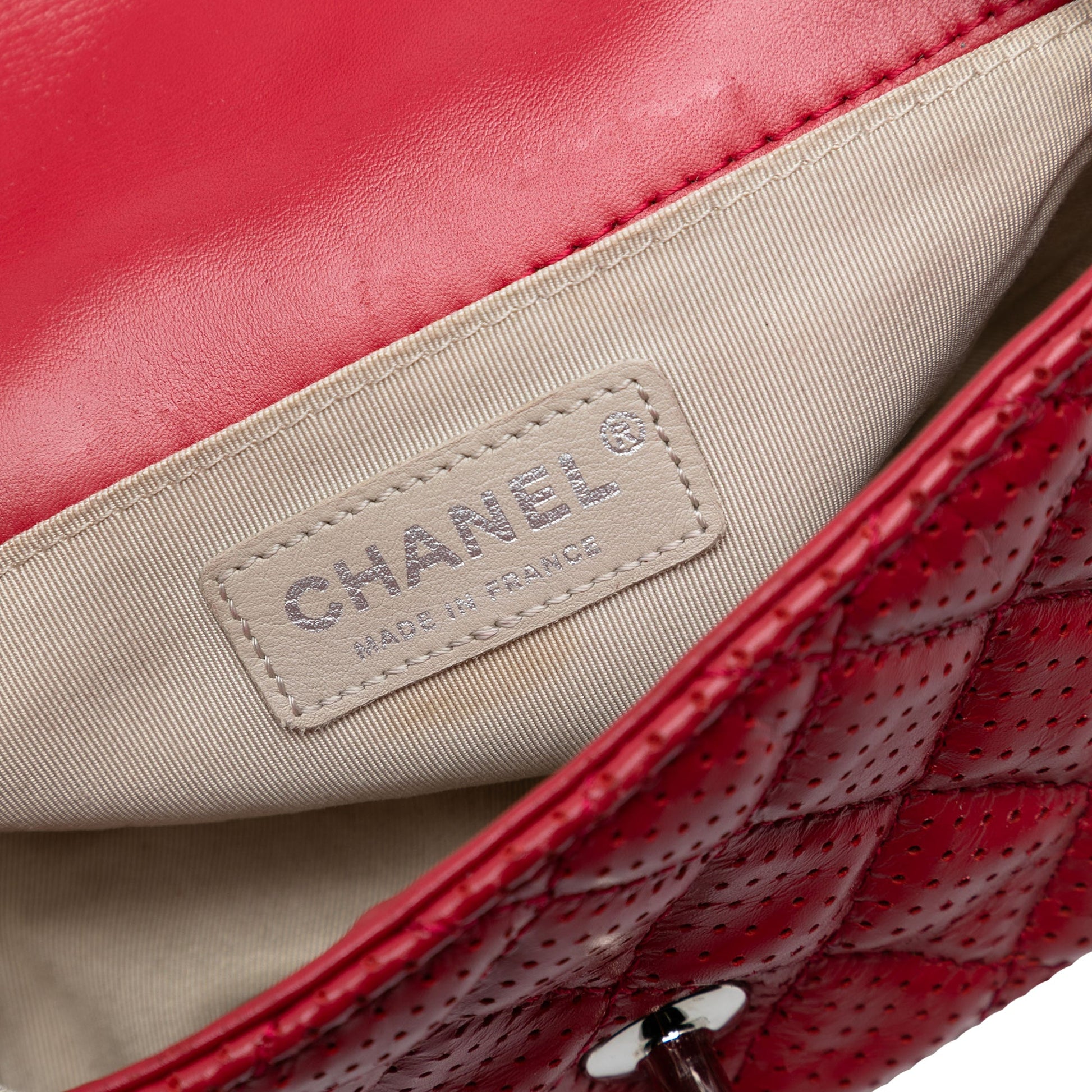 Chanel Mini Perforated Lambskin Punch Flap