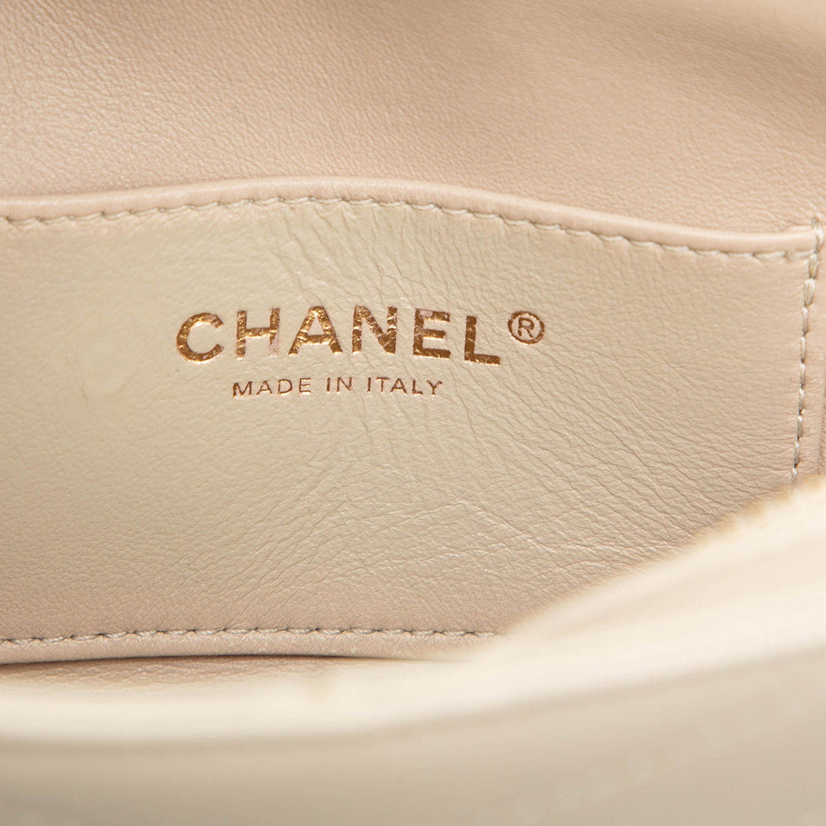 Chanel Small CC Chevron Calfskin Medal Flap — Brown