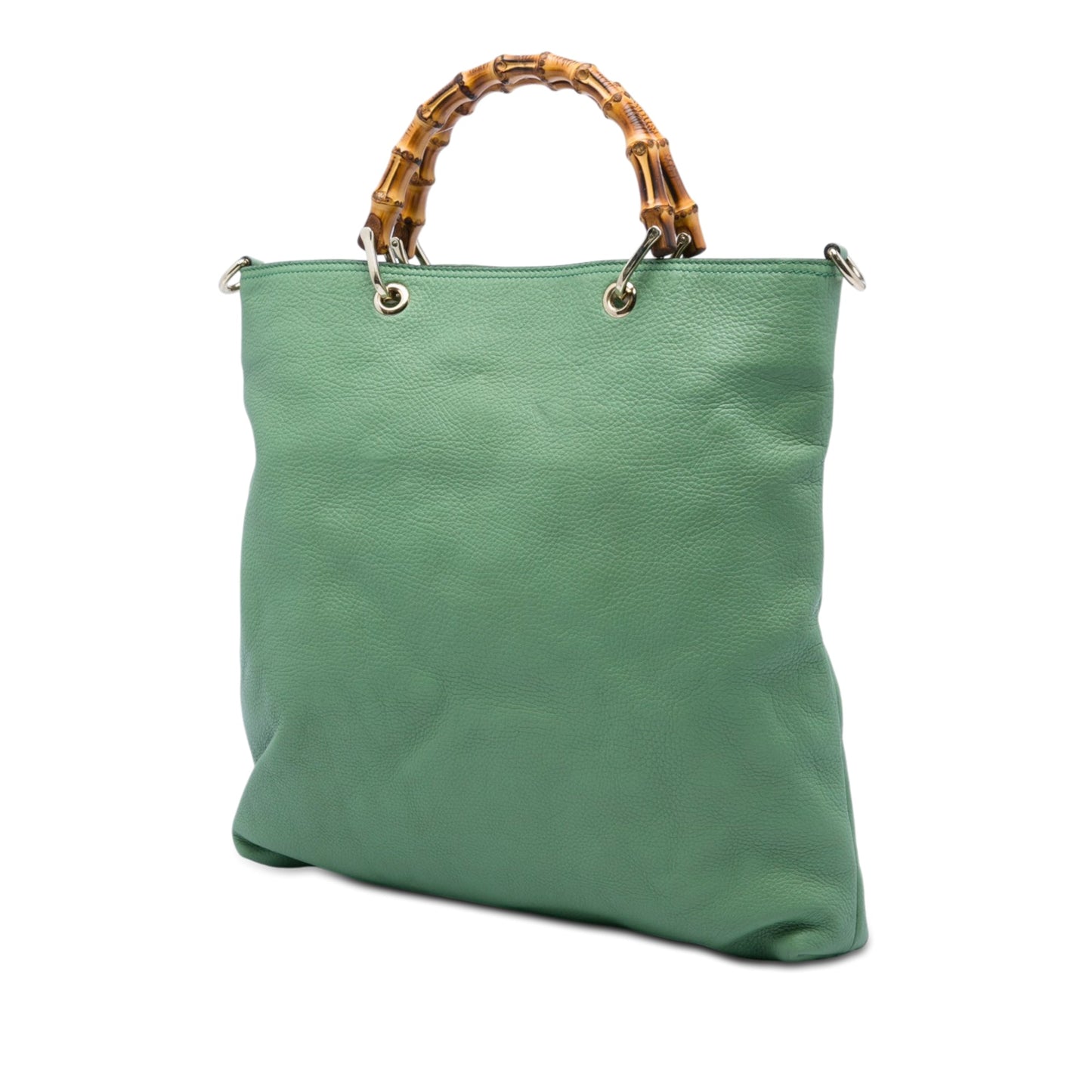 Gucci Tall Calfskin Bamboo Shopper Tote