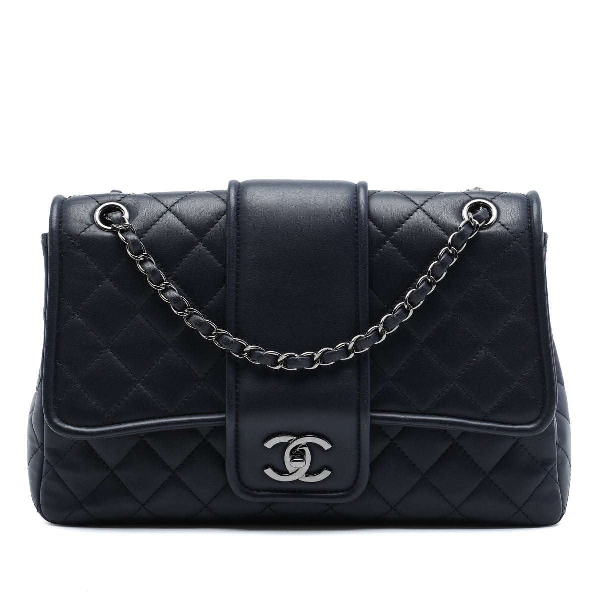 Chanel Large Quilted Lambskin Elementary Chic Flap