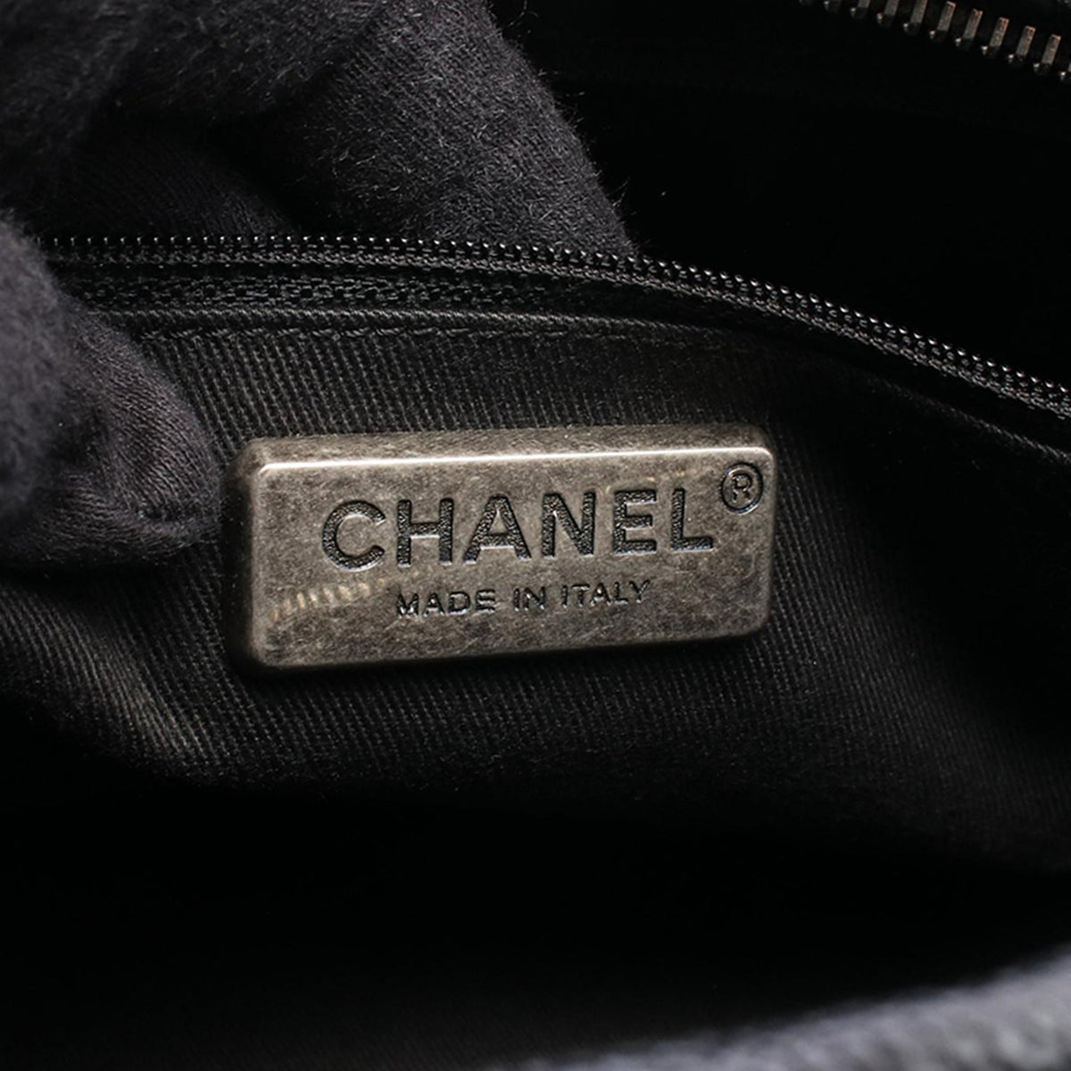 Chanel CC Quilted Caviar Tote — Black
