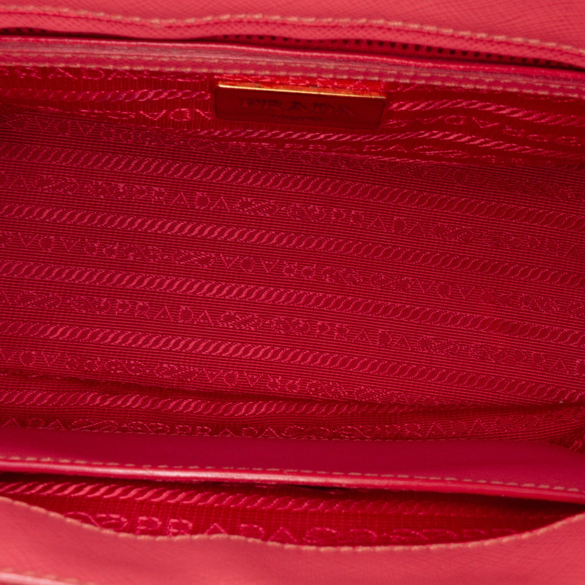 Prada Mini Saffiano Lux Galleria Double Zip Satchel