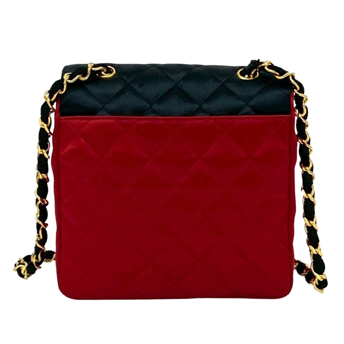 Chanel CC Bicolor Quilted Satin Crossbody