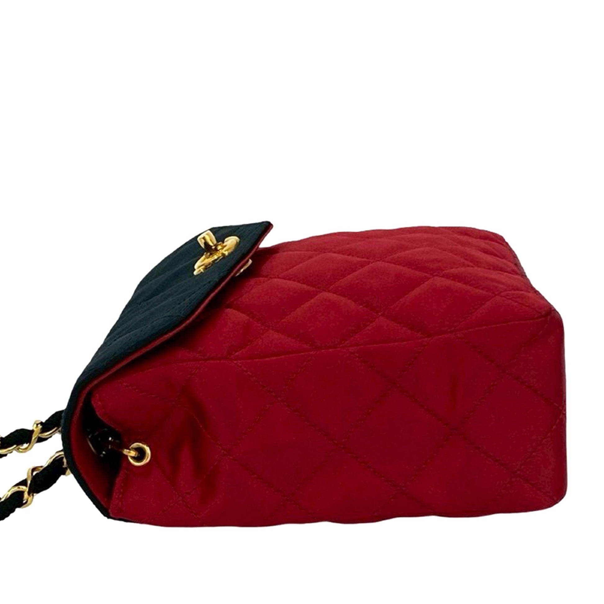 Chanel CC Bicolor Quilted Satin Crossbody