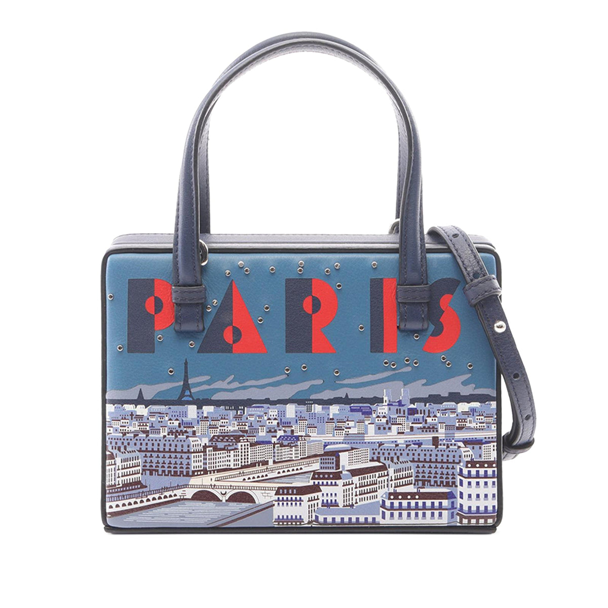 LOEWE Small Leather Paris Postal Top Handle Bag