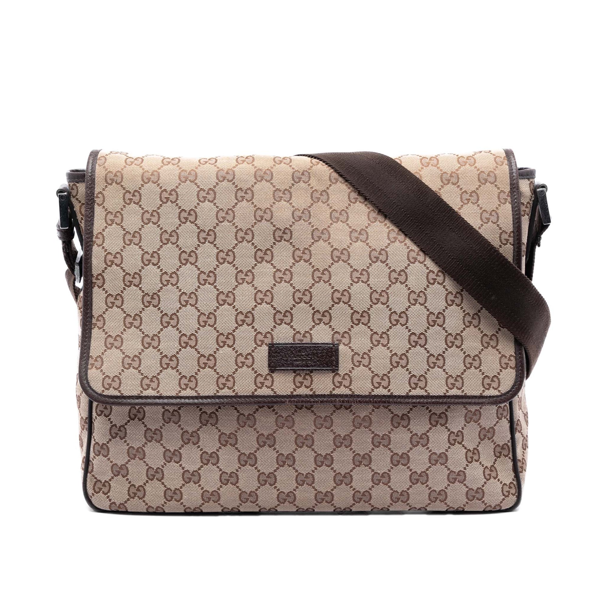 Gucci GG Canvas Flap Messenger Bag