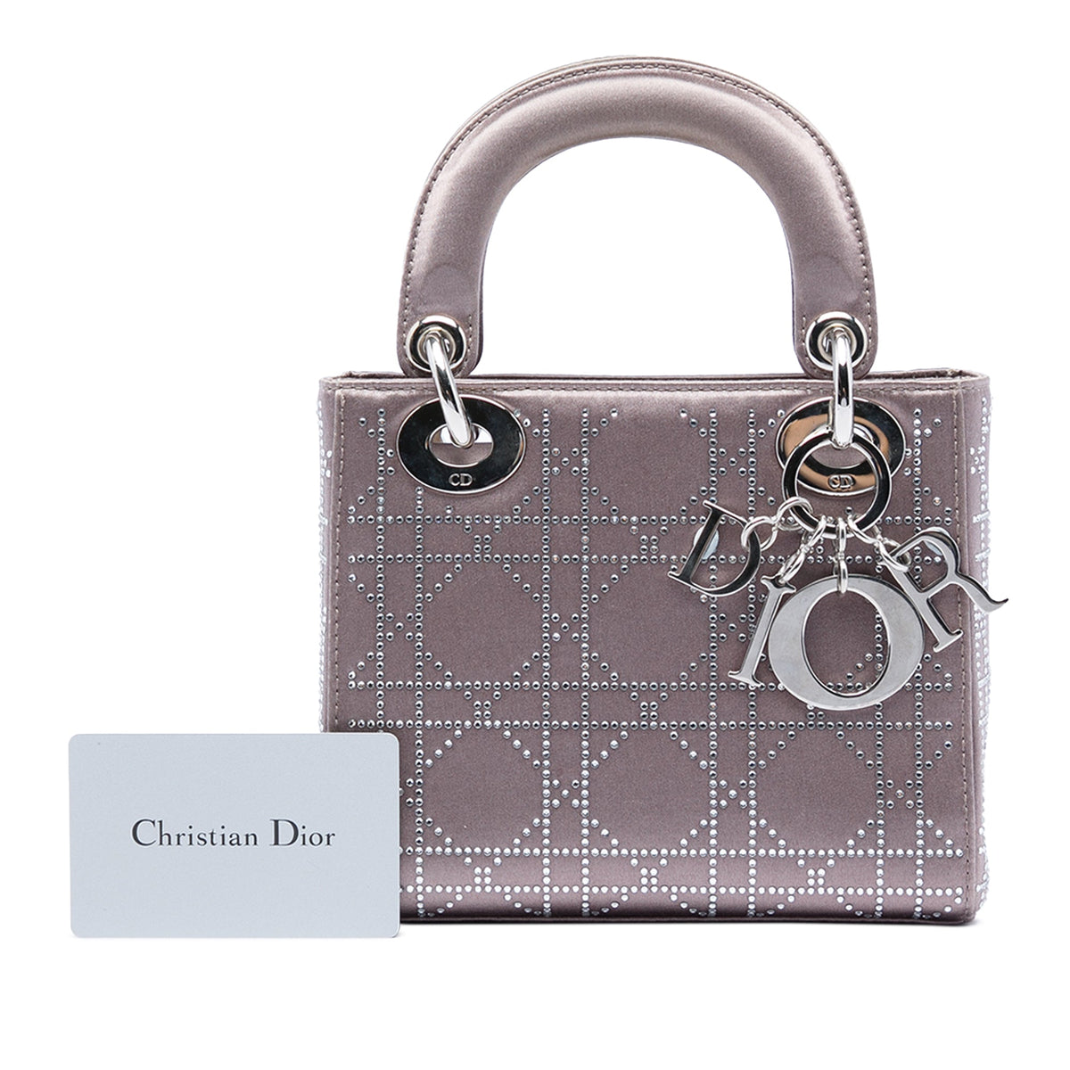 Dior Mini Satin Cannage Crystal Embellished Lady Dior