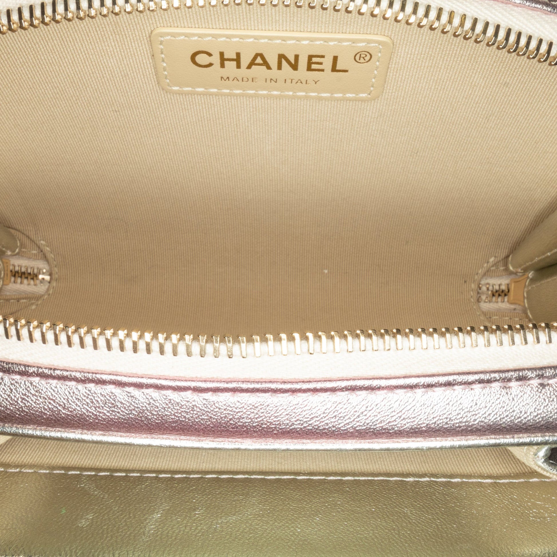 Chanel Mini Metallic Lambskin Like a Wallet Flap