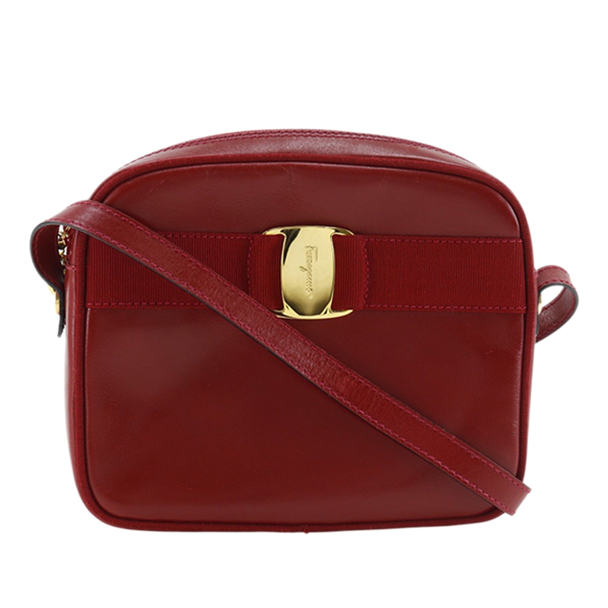 Ferragamo Leather Vara Bow Crossbody