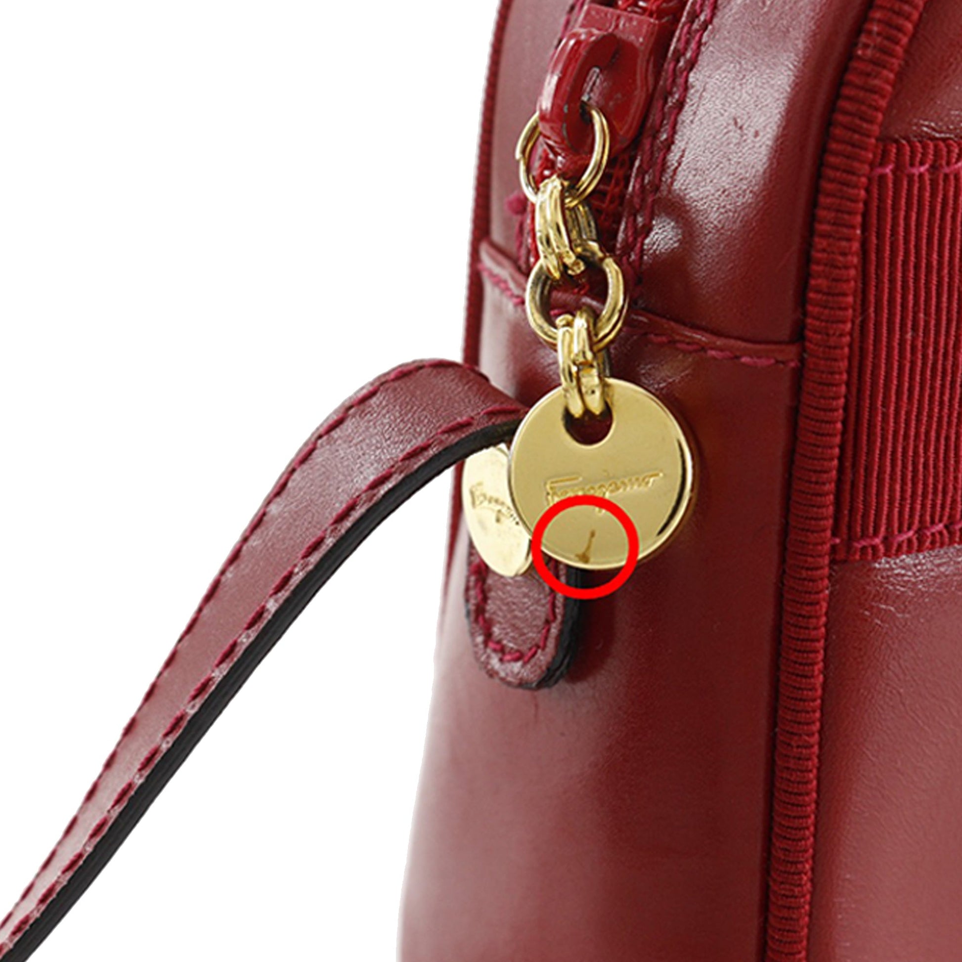 Ferragamo Leather Vara Bow Crossbody