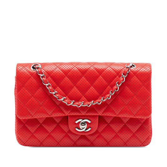 Chanel Medium Classic Perforated Lambskin Double Flap