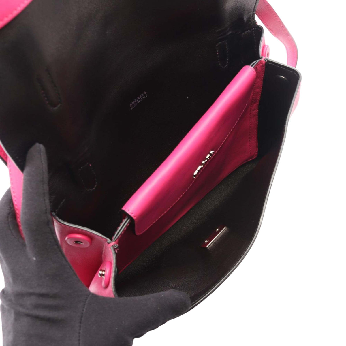 Prada Lux Calf Crossbody — Pink