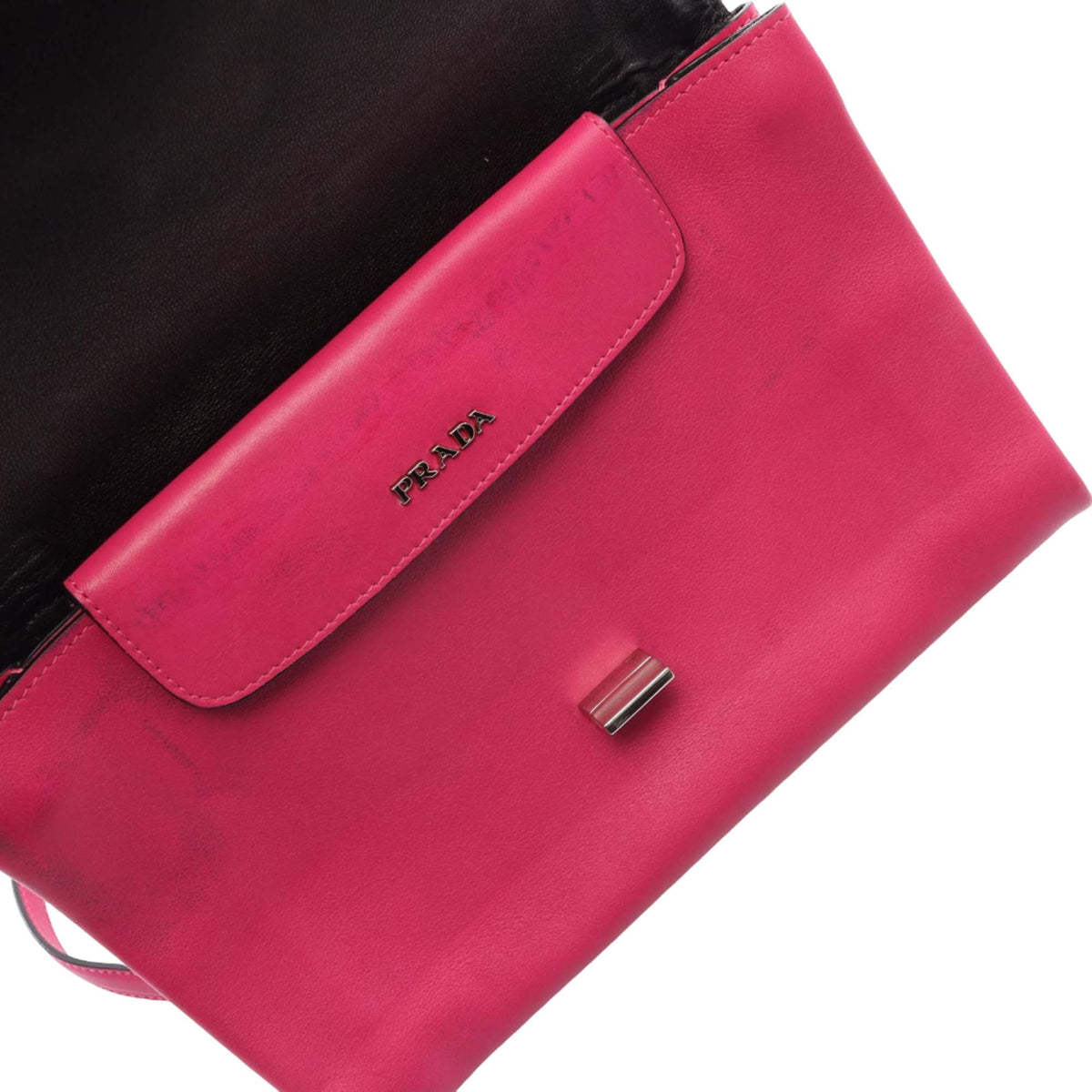 Prada Lux Calf Crossbody — Pink
