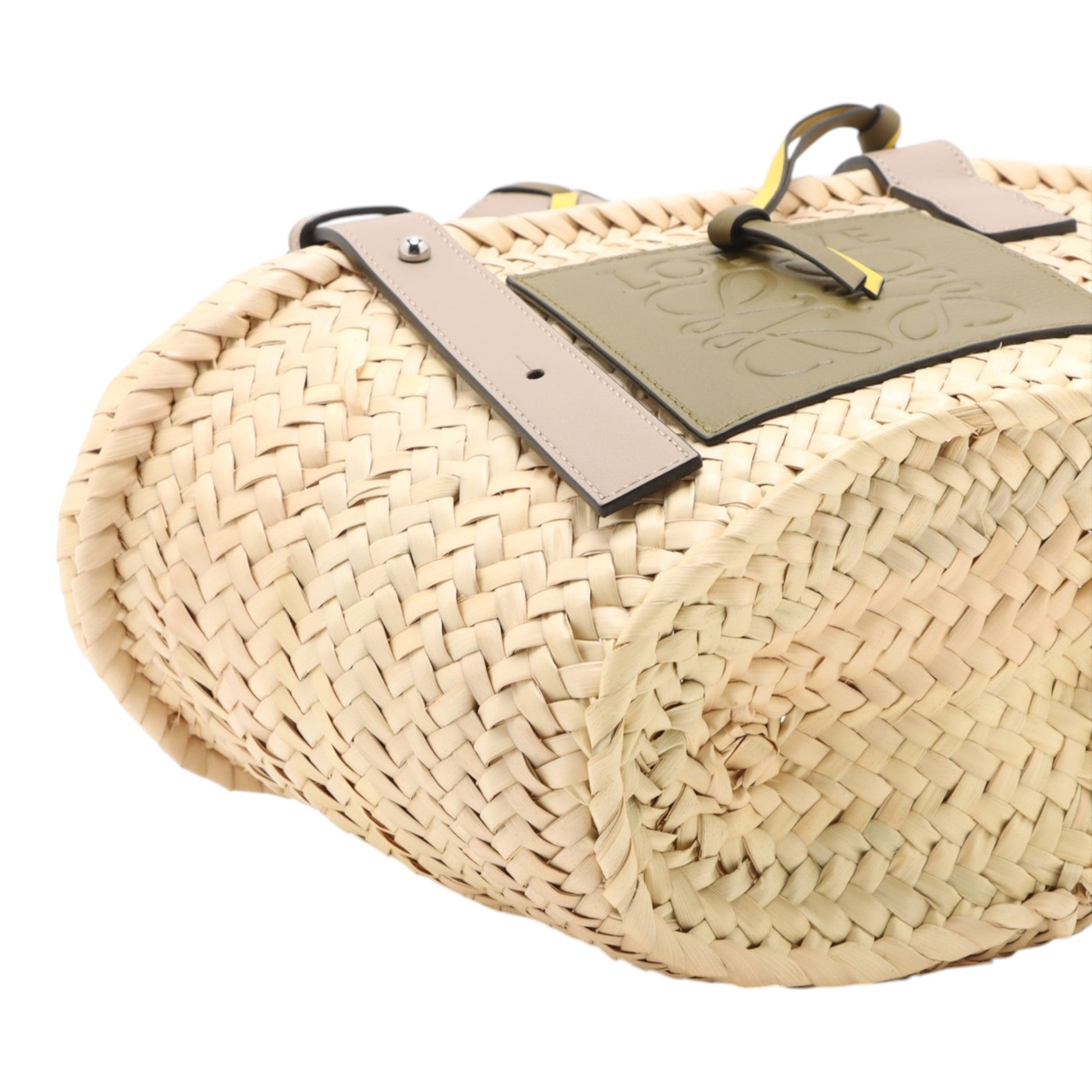 LOEWE Small Raffia Braided Handle Basket Tote