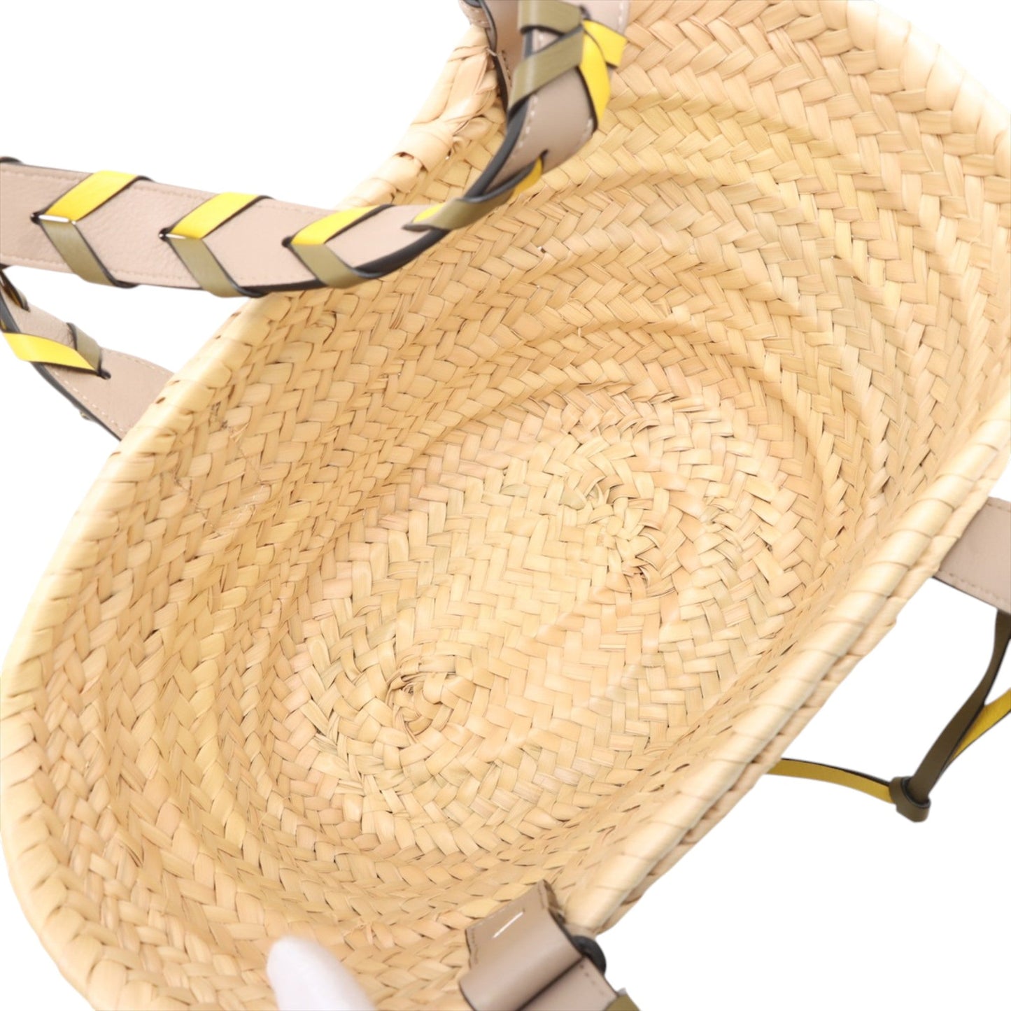 LOEWE Small Raffia Braided Handle Basket Tote
