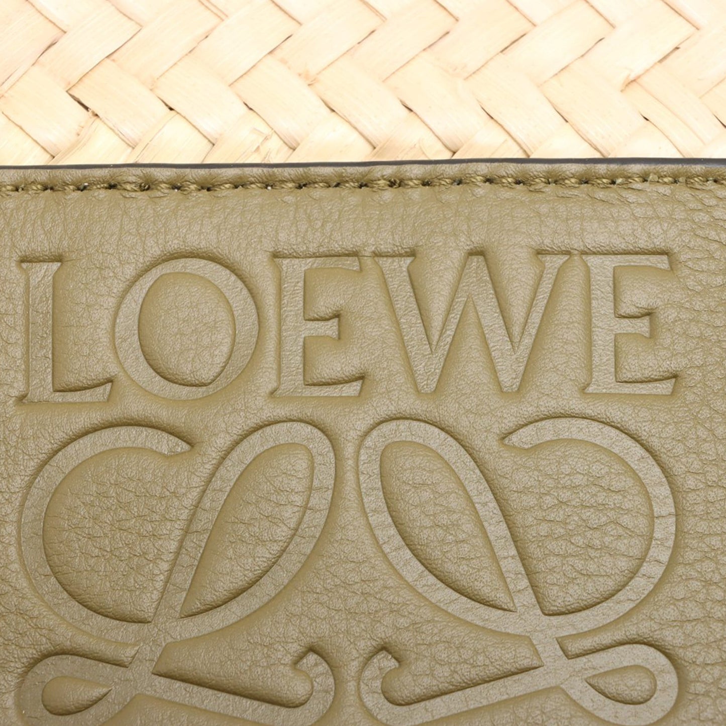 LOEWE Small Raffia Braided Handle Basket Tote