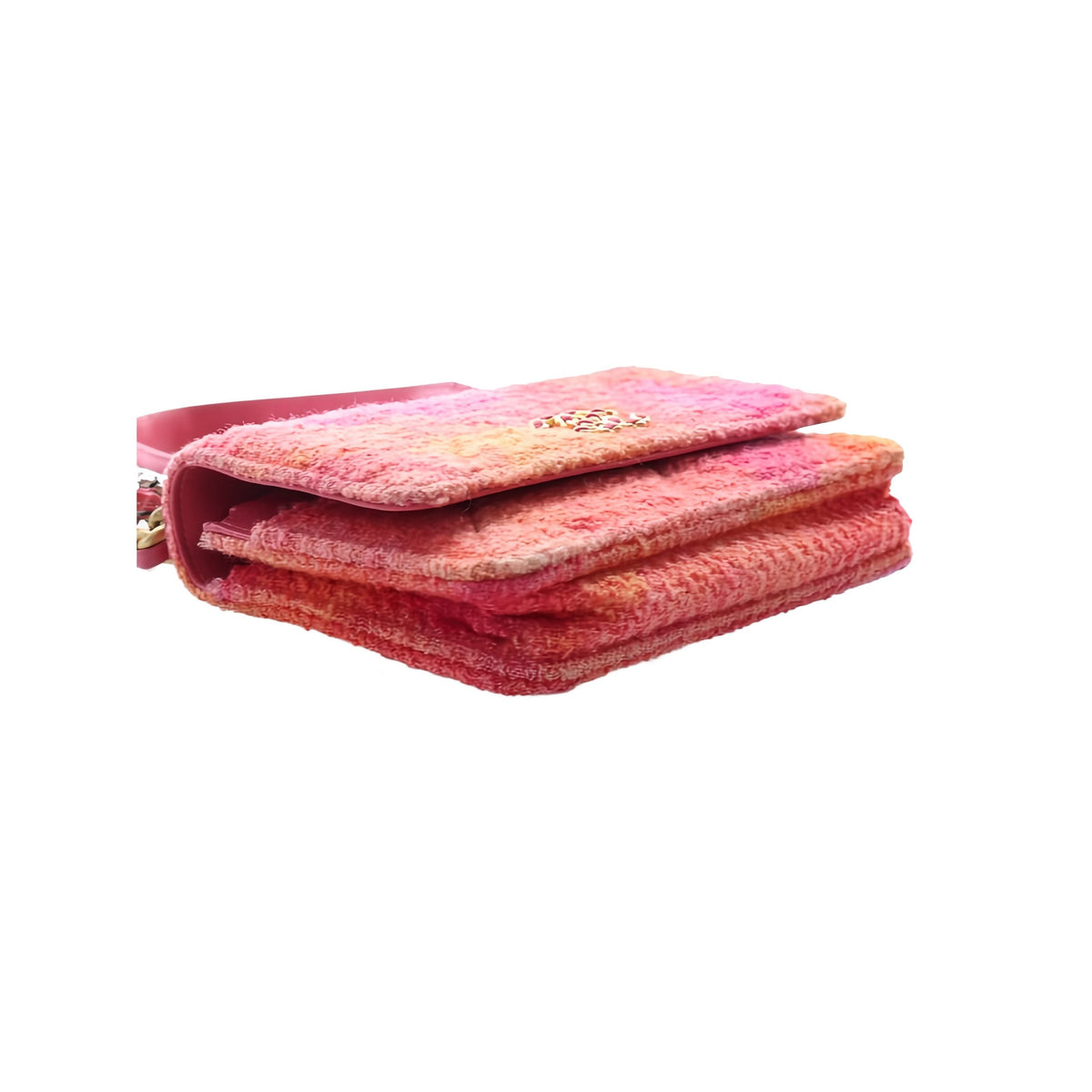 Chanel Tweed Ombre 19 Wallet On Chain — Pink