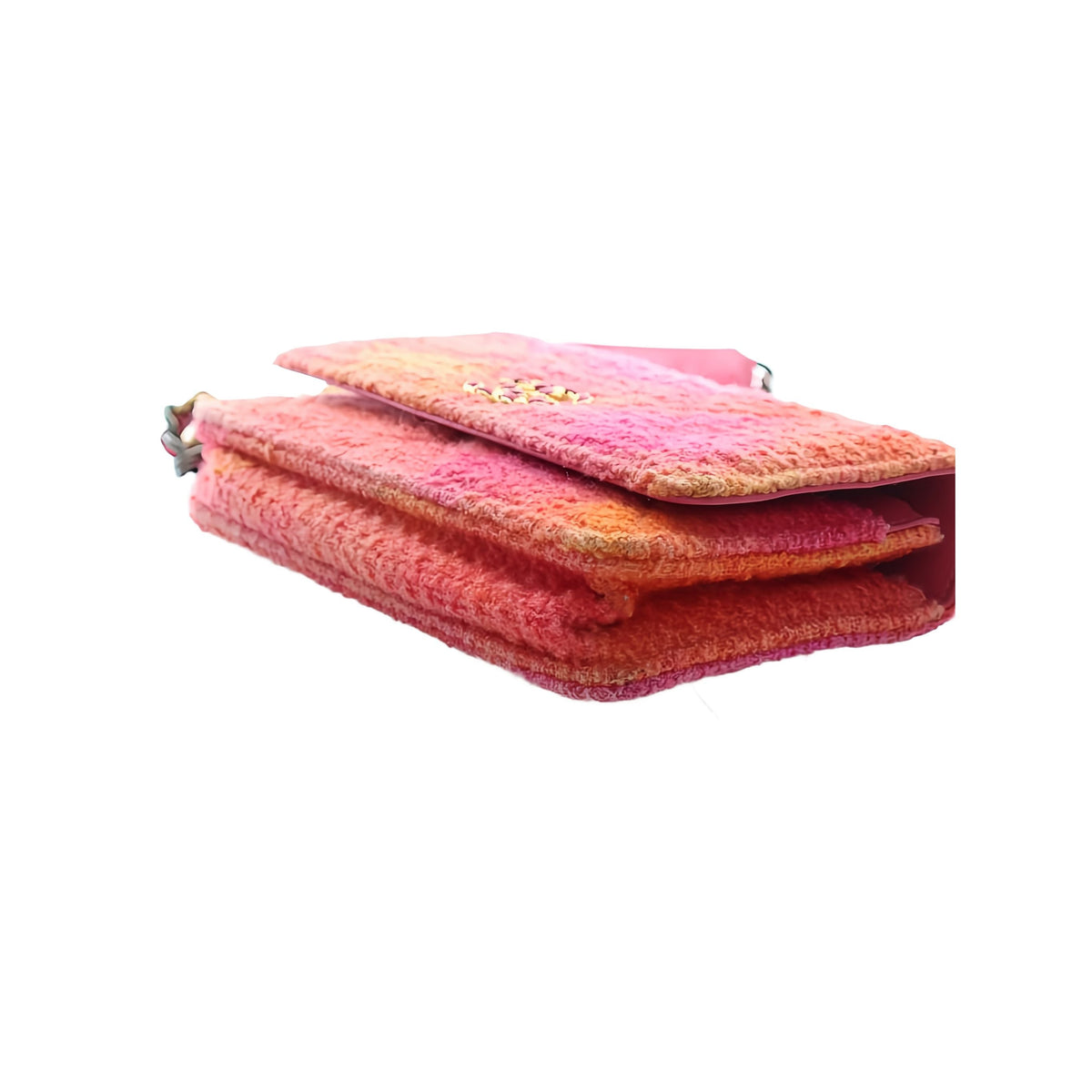 Chanel Tweed Ombre 19 Wallet On Chain — Pink