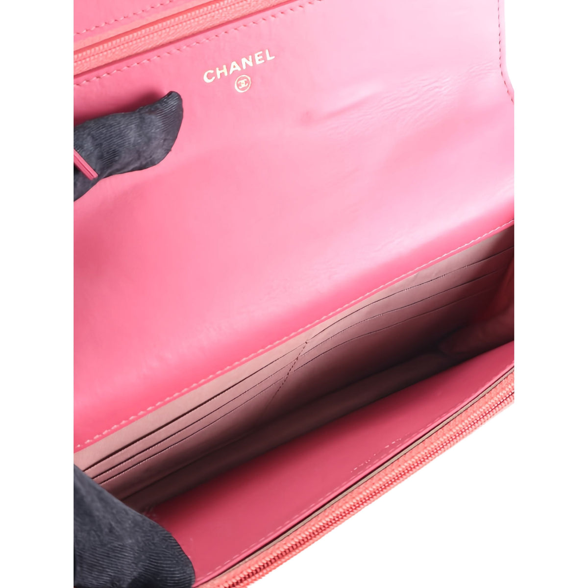 Chanel Tweed Ombre 19 Wallet On Chain — Pink