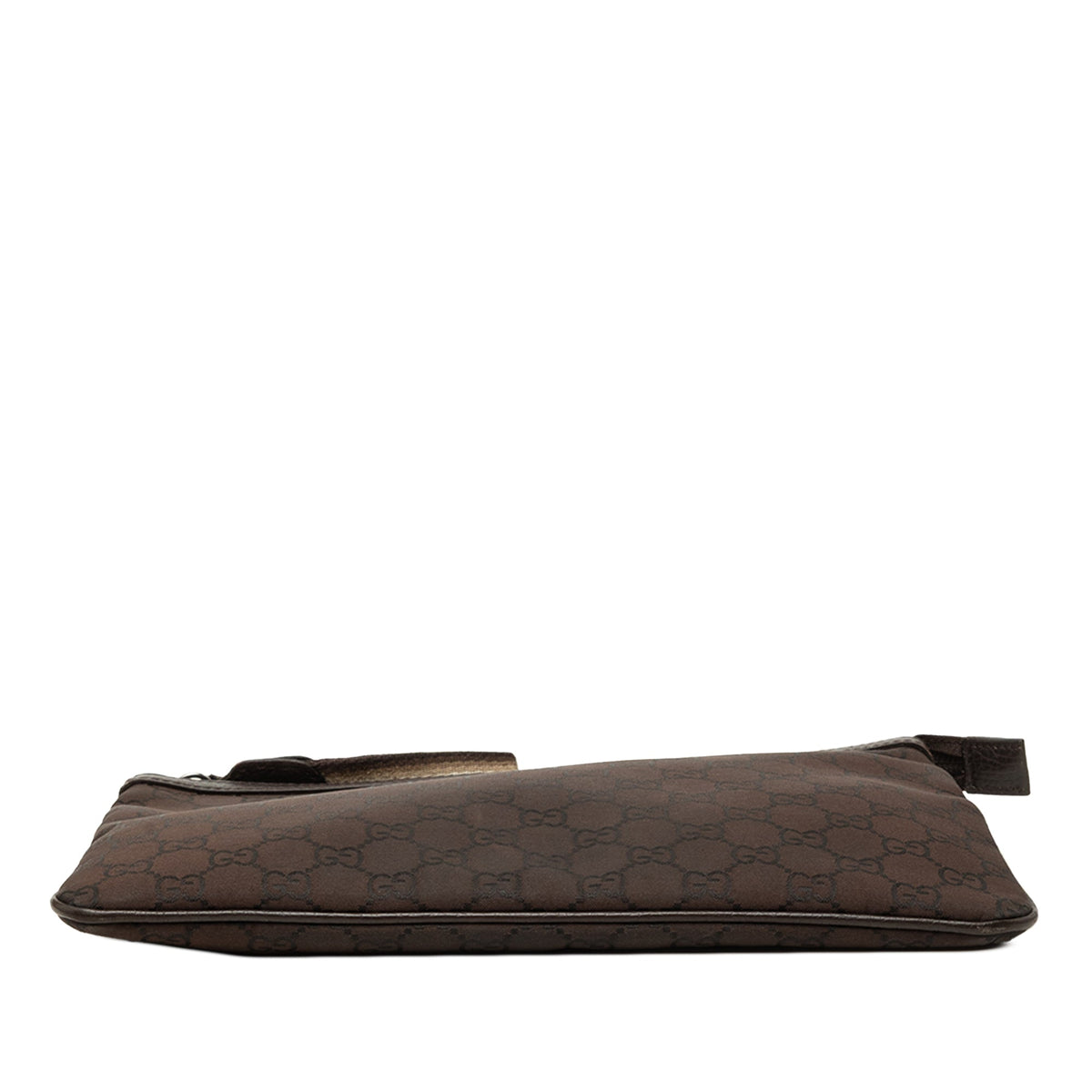 Gucci GG Nylon Top Zip Clutch — Brown