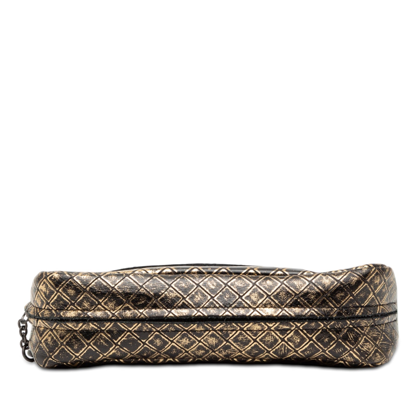 Bottega Veneta Metallic Calfskin Intrecciomirage Chain Flap Crossbody