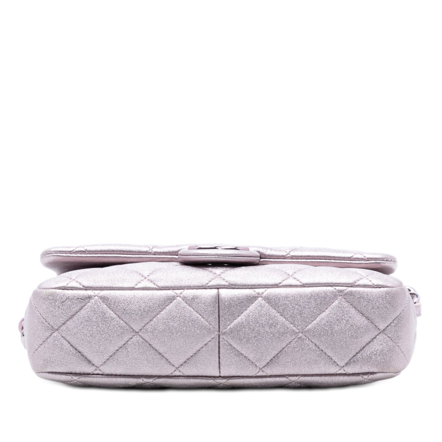 Chanel CC Quilted Metallic Lambskin Single Flap