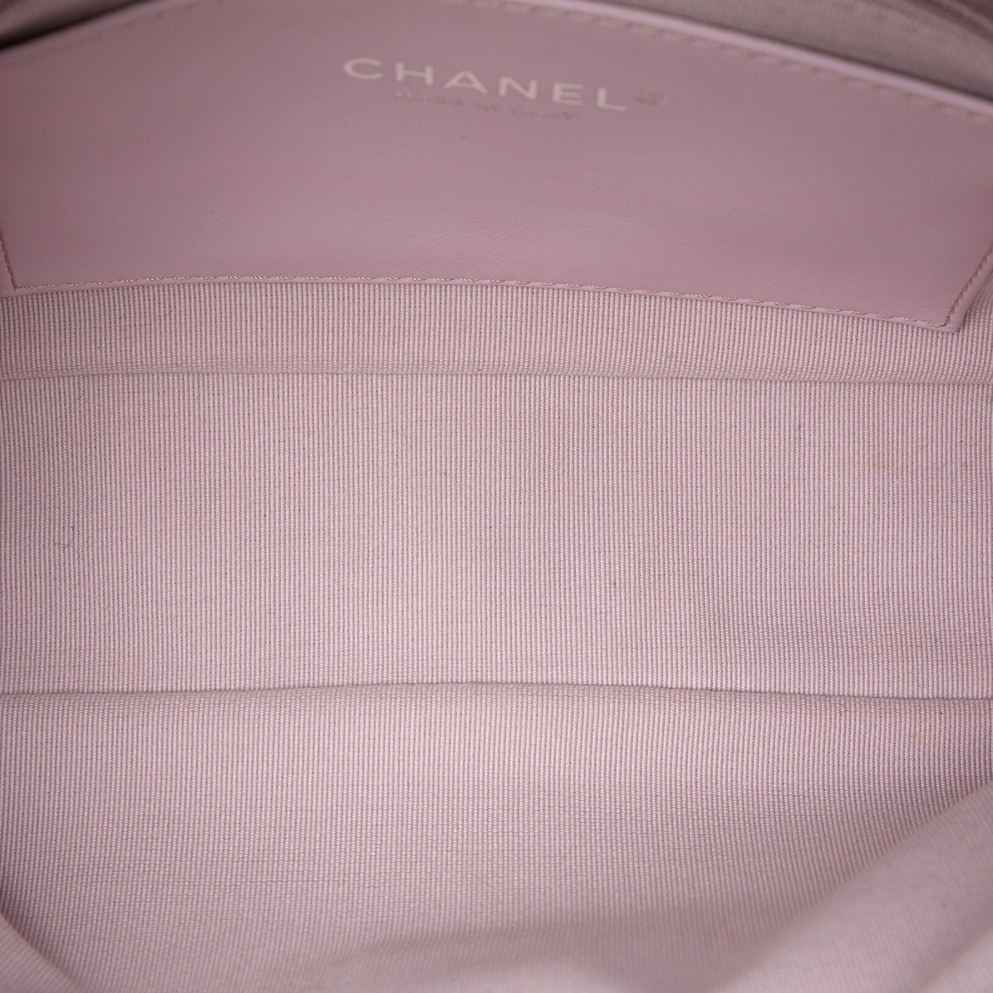 Chanel CC Quilted Metallic Lambskin Single Flap