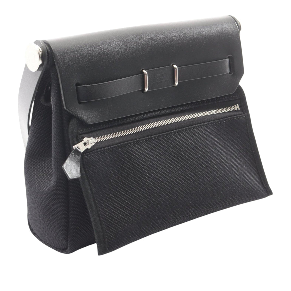 Hermès Military Toile and Vache Hunter Herbag Zip 20