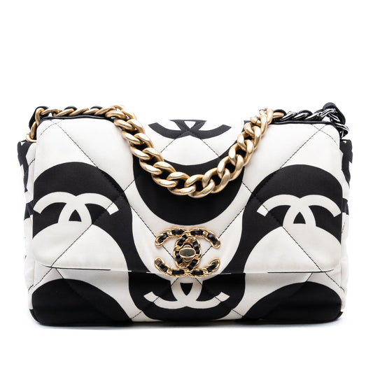 Chanel Medium Printed Silk 19 Flap