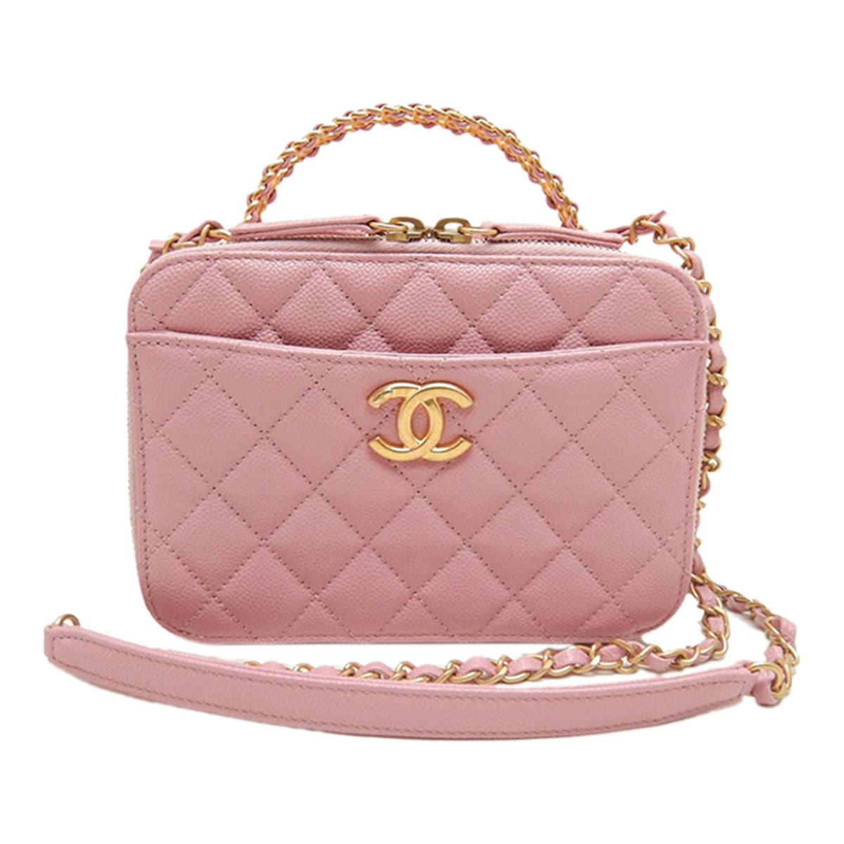 Chanel Small Quilted Caviar Pick Me Up Vanity Case