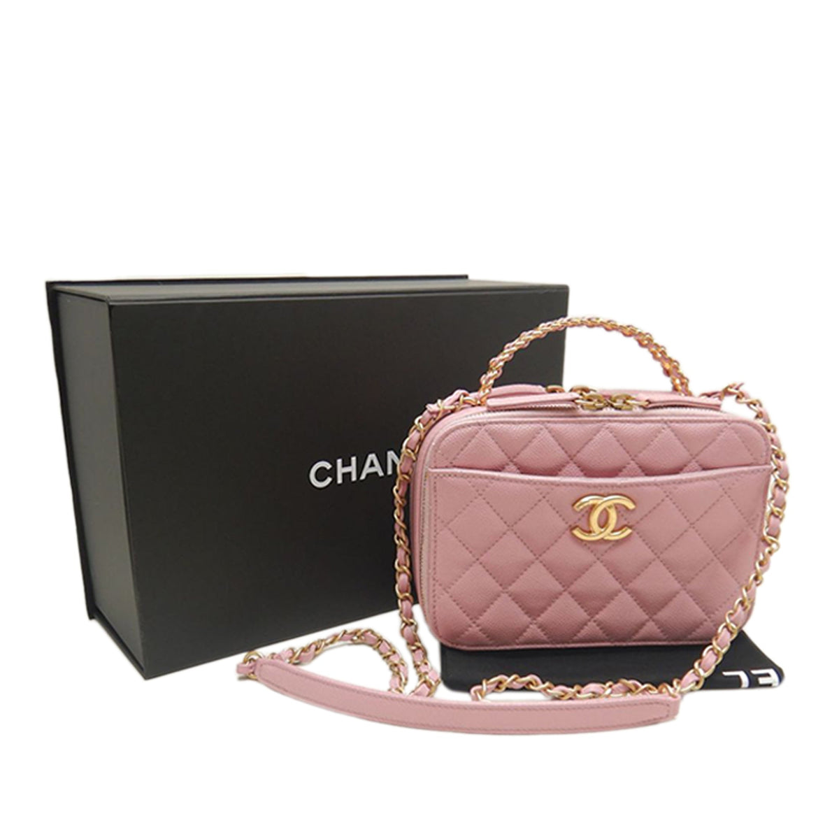Chanel Small Quilted Caviar Pick Me Up Vanity Case