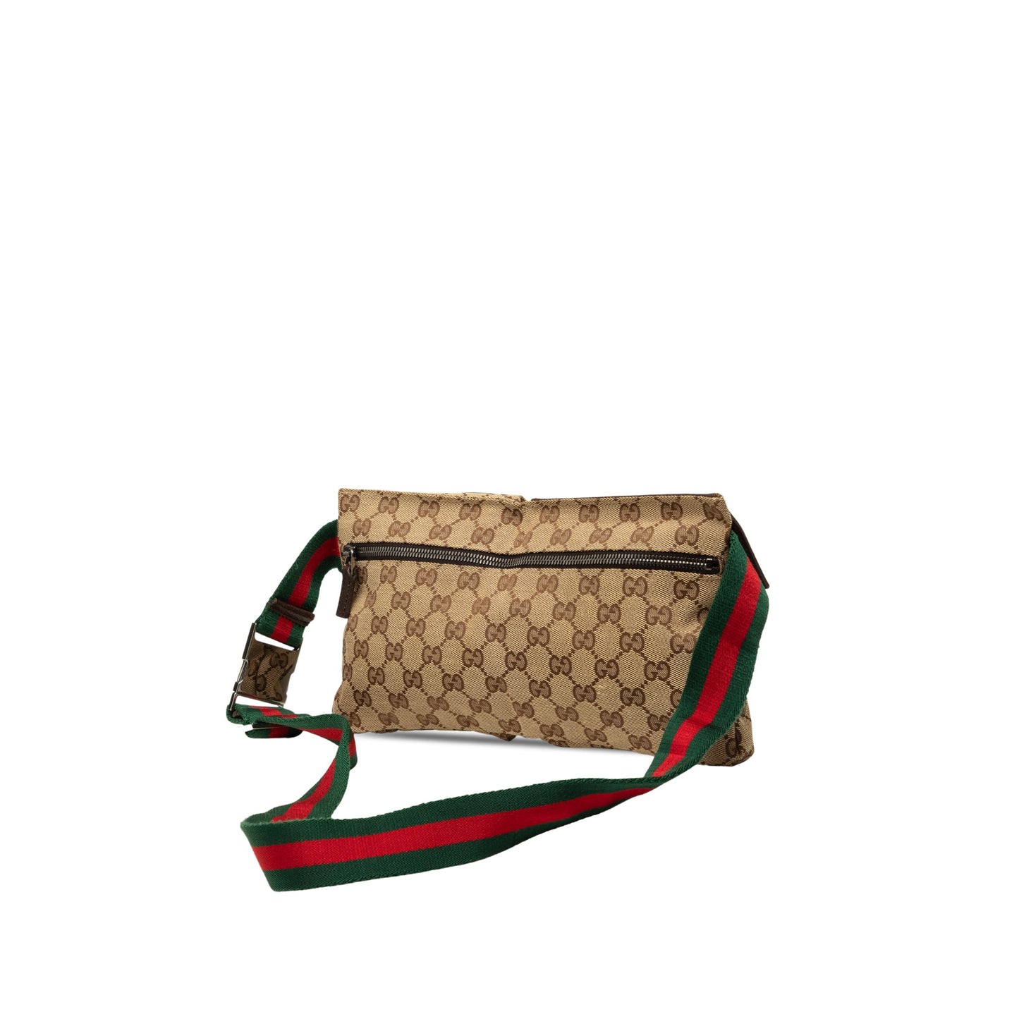 Gucci GG Canvas Web Double Pocket Belt Bag