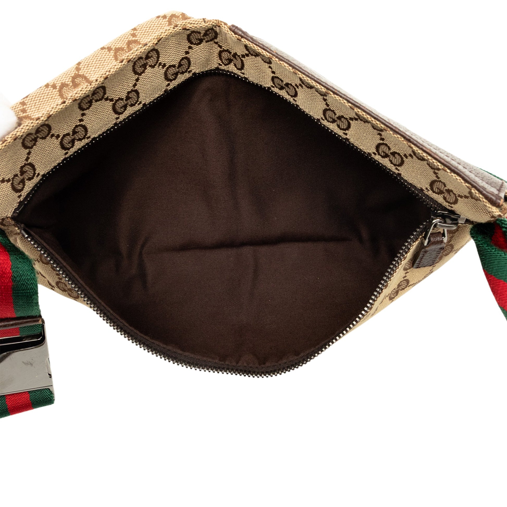 Gucci GG Canvas Web Double Pocket Belt Bag