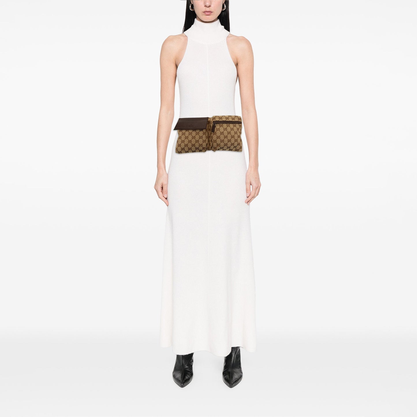 Gucci GG Canvas Web Double Pocket Belt Bag