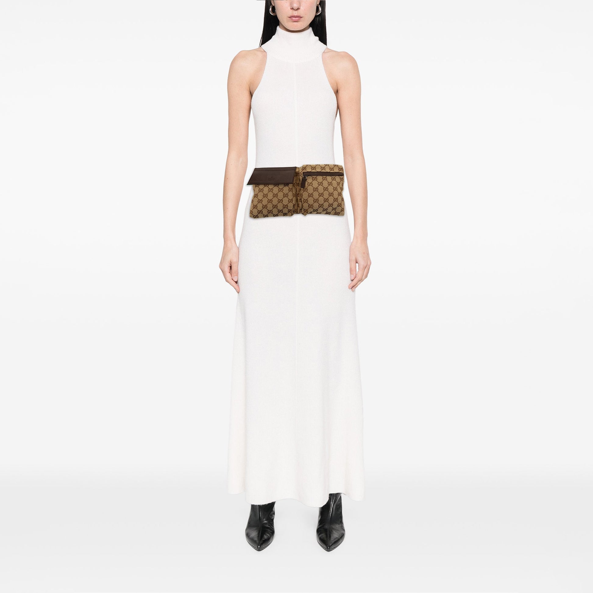 Gucci GG Canvas Web Double Pocket Belt Bag