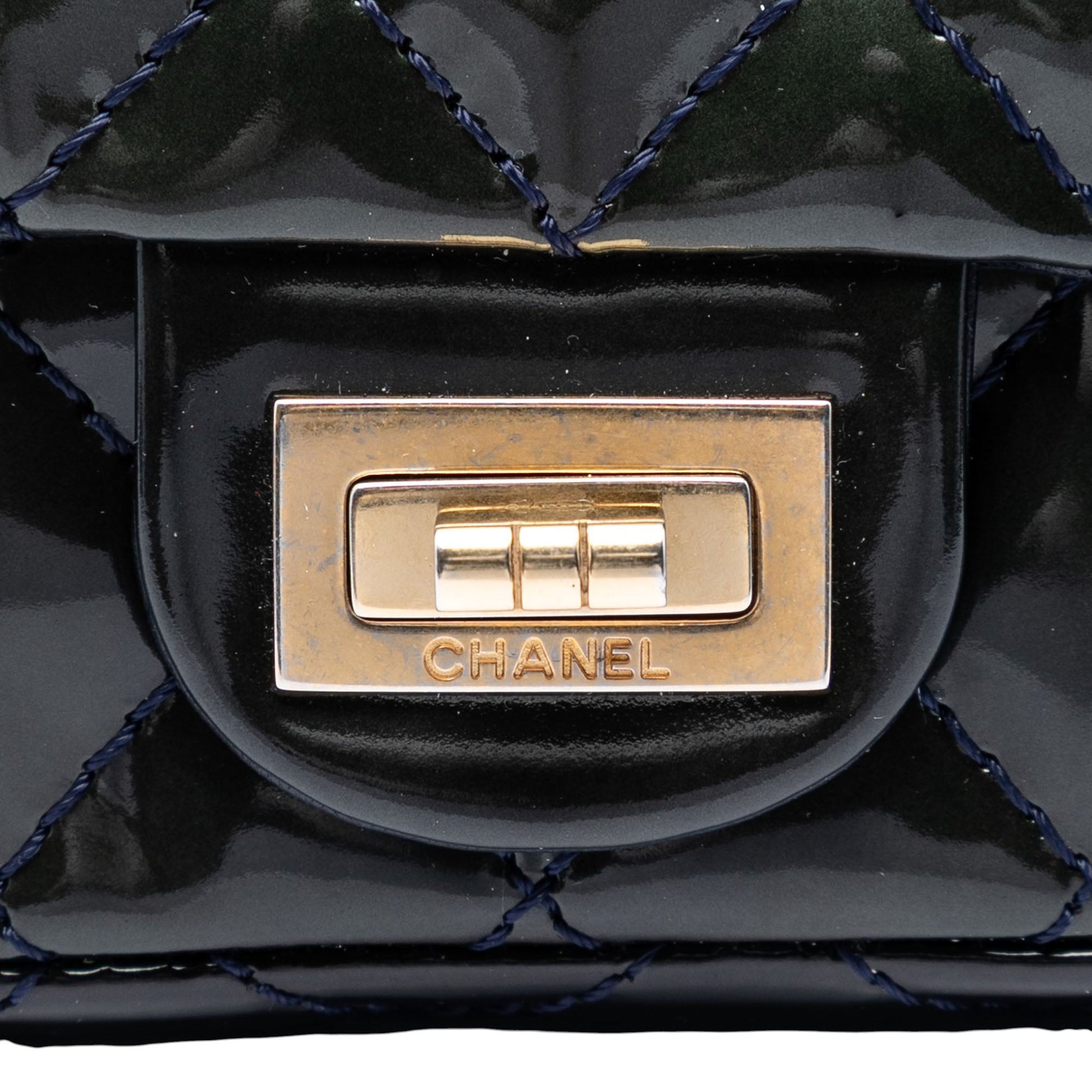Chanel Quilted Patent Reissue 2.55 Reversible Chain Flap