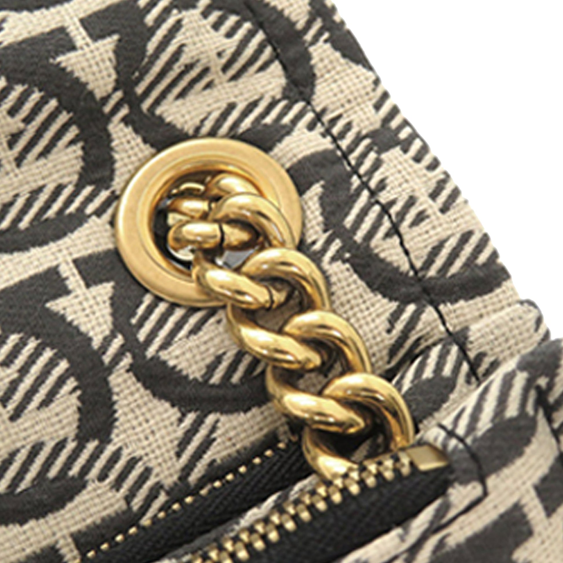 Ferragamo Gancini Canvas Viva Bow Shoulder Bag